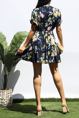 DD8464, PRINTED LOOSE FIT MINI DRESS