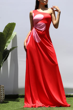 DD8473, PRINTED KNIT MAXI DRESS