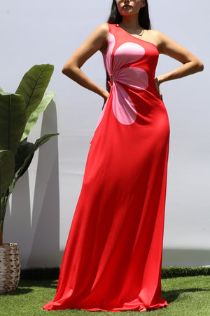 DD8473, PRINTED KNIT MAXI DRESS