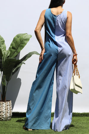 DD8468, LOOSE FIT DENIM JUMPSUIT
