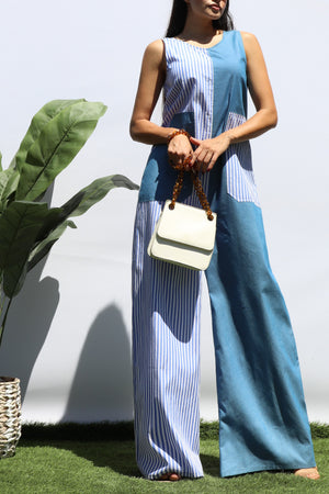 DD8468, LOOSE FIT DENIM JUMPSUIT