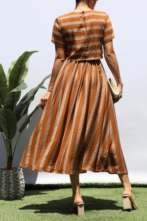 DD8399, STRIPED MIDI DRESS