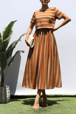 DD8399, STRIPED MIDI DRESS