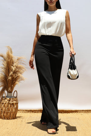 DD8501, Classic Top and Knit Jumpsuit