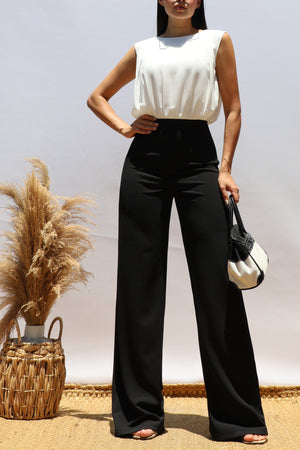 DD8501, Classic Top and Knit Jumpsuit