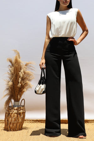 DD8501, Classic Top and Knit Jumpsuit