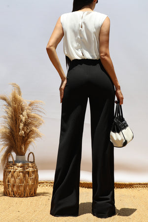 DD8501, Classic Top and Knit Jumpsuit