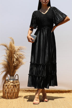 DD7974, Pleated Midi Dress