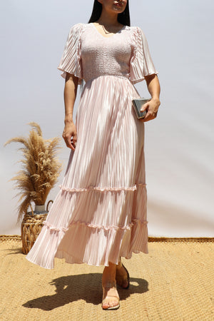 DD7974, Pleated Midi Dress