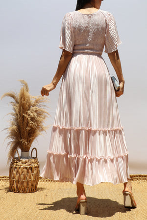 DD7974, Pleated Midi Dress