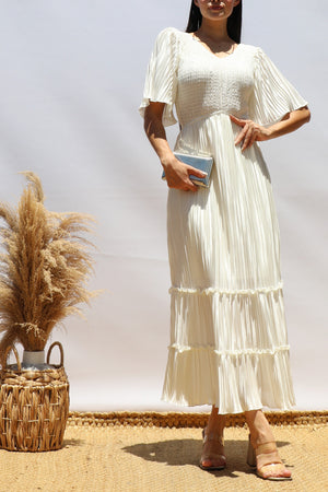 DD7974, Pleated Midi Dress