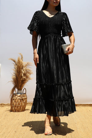 DD7974, Pleated Midi Dress