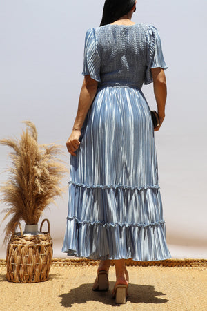DD7974, Pleated Midi Dress