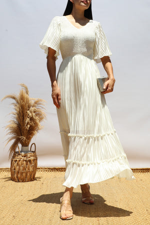 DD7974, Pleated Midi Dress