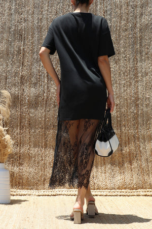 DD8554, Loose Fit Knit Midi Dress