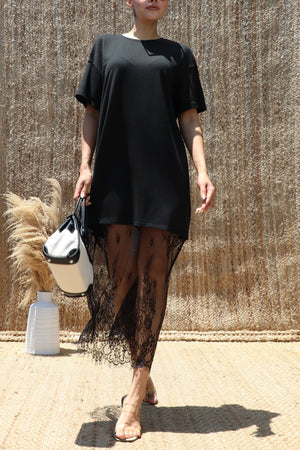 DD8554, Loose Fit Knit Midi Dress