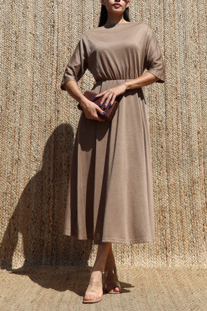DD8557, Off Shoulder Knit Midi Dress