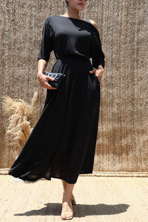 DD8557, Off Shoulder Knit Midi Dress