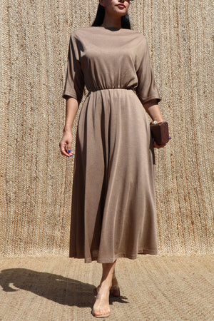DD8557, Off Shoulder Knit Midi Dress