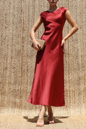 DD8553, Timeless Satin Midi Dress