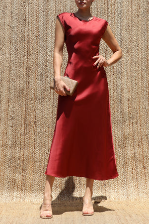 DD8553, Timeless Satin Midi Dress