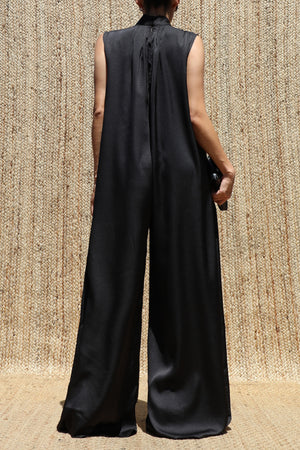 DD8504, Loose Fit Satin Jumpsuit