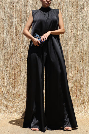 DD8504, Loose Fit Satin Jumpsuit