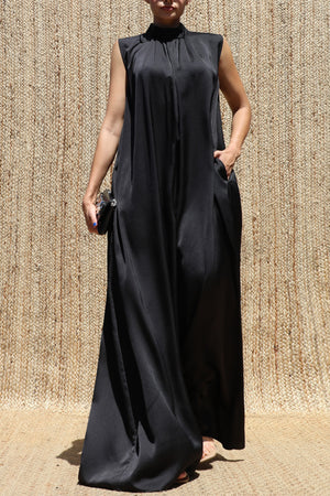 DD8504, Loose Fit Satin Jumpsuit