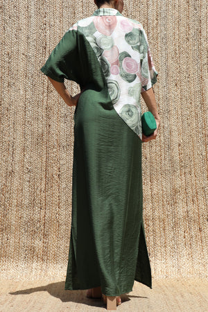 DD8508, Multi Printed Loose Fit Maxi Dress
