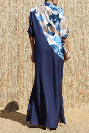 DD8508, Multi Printed Loose Fit Maxi Dress