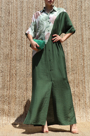 DD8508, Multi Printed Loose Fit Maxi Dress