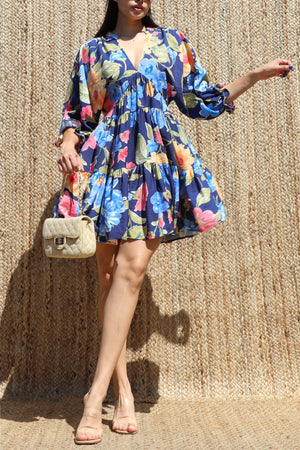 DD8547, Floral Loose Fit Mini Dress