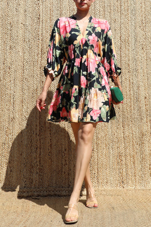 DD8547, Floral Loose Fit Mini Dress