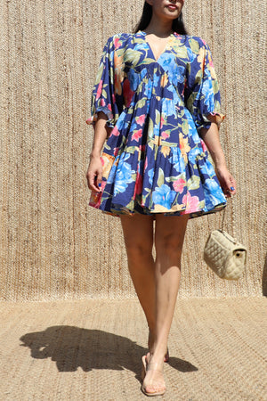 DD8547, Floral Loose Fit Mini Dress