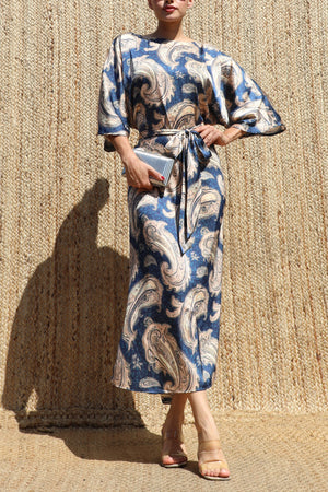 DD8533, Printed Loose Fit Midi Dress