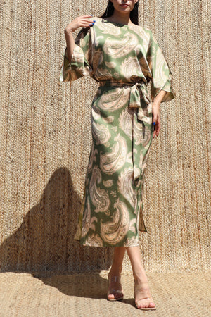DD8533, Printed Loose Fit Midi Dress