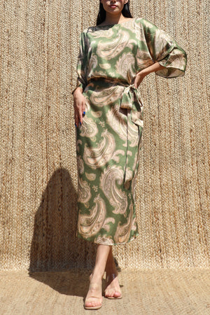 DD8533, Printed Loose Fit Midi Dress