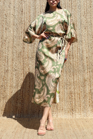 DD8533, Printed Loose Fit Midi Dress