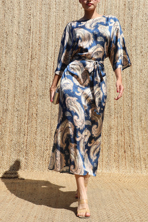 DD8533, Printed Loose Fit Midi Dress
