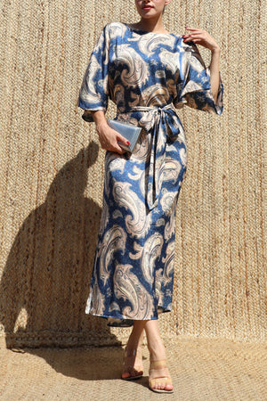 DD8533, Printed Loose Fit Midi Dress