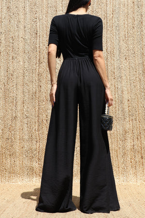 DD8636, Scoop Neck Knit Jumpsuit
