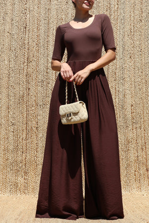DD8636, Scoop Neck Knit Jumpsuit