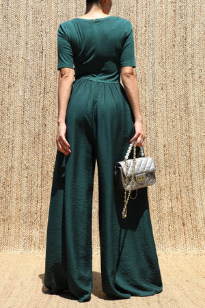 DD8636, Scoop Neck Knit Jumpsuit