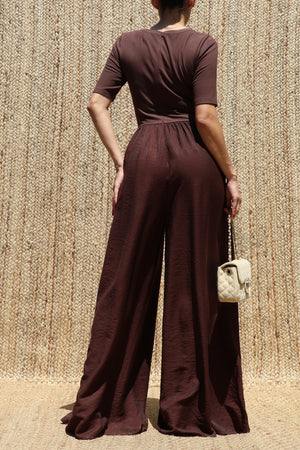 DD8636, Scoop Neck Knit Jumpsuit
