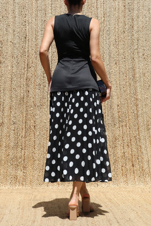 DD8220, Polka Dot Midi Dress