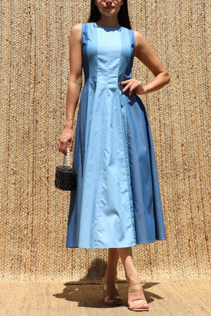 DD8365, Multi Denim Midi Dress