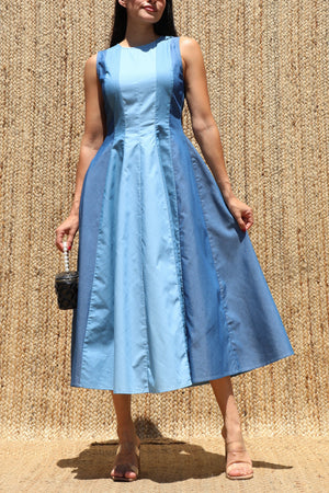 DD8365, Multi Denim Midi Dress