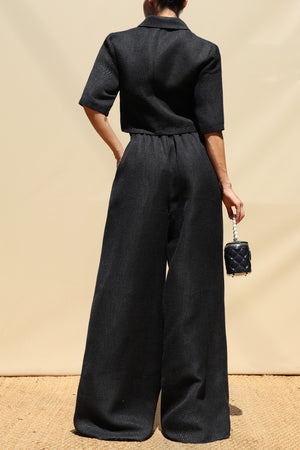 DD8677, Textured One Button Jacket & Pants Set