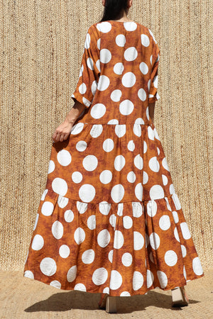 DD8667, Polka Dot Loose Fit Maxi Dress