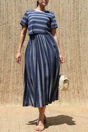 DD8399, Striped Midi Dress